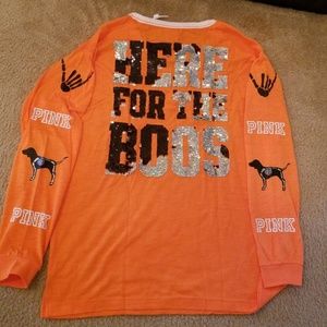 Pink Halloween long sleeve shirt size M